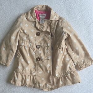 OshKosh Polka Dot Beige Pea Coat 18 Months
